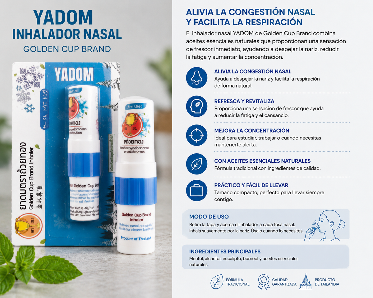nhalador herbal tailandés Golden Cup Brand – YADOM